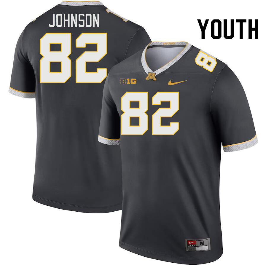 Youth #82 Julian Johnson Minnesota Golden Gophers College Football Jerseys Stitched-Charcoal